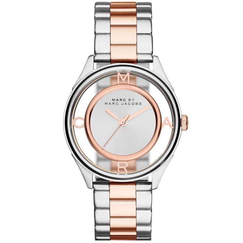 Ladies / Womens Tether Silver Transparent Dial Marc Jacobs Designer Watch MBM3436