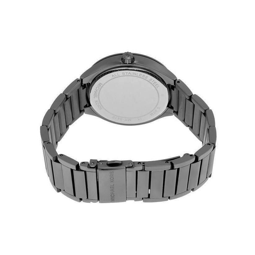 Ladies / Womens Kerry Crystal Gunmetal Grey Stainless Steel Michael Kors Designer Watch MK3410