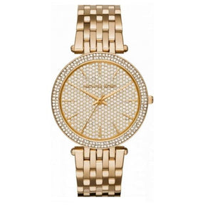 Ladies / Womens Darci Crystal Dial Gold-Tone Stainless Steel Michael Kors Designer Watch MK3438