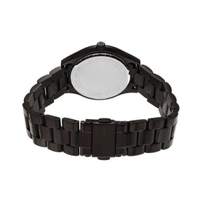 Ladies / Womens Slim Runway Black Stainless Steel Michael Kors Designer Watch MK3587