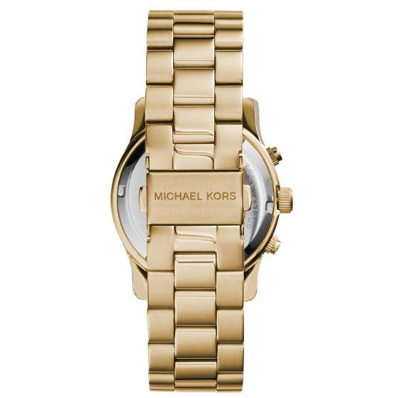 Ladies / Womens Runway Gold Bracelet Chronograph Michael Kors Designer Watch MK5055