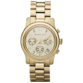 Ladies / Womens Runway Gold Bracelet Chronograph Michael Kors Designer Watch MK5055
