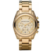 Ladies / Womens Blair Gold Crystal Stainless Steel Michael Kors Designer Watch MK5166
