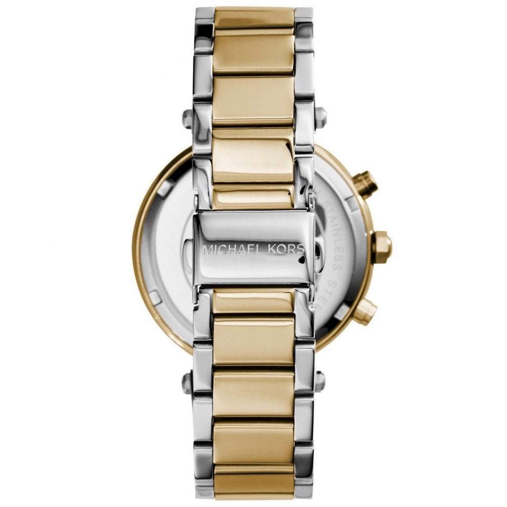 Ladies / Womens Parker Silver & Gold Chronograph Michael Kors Designer Watch MK5626