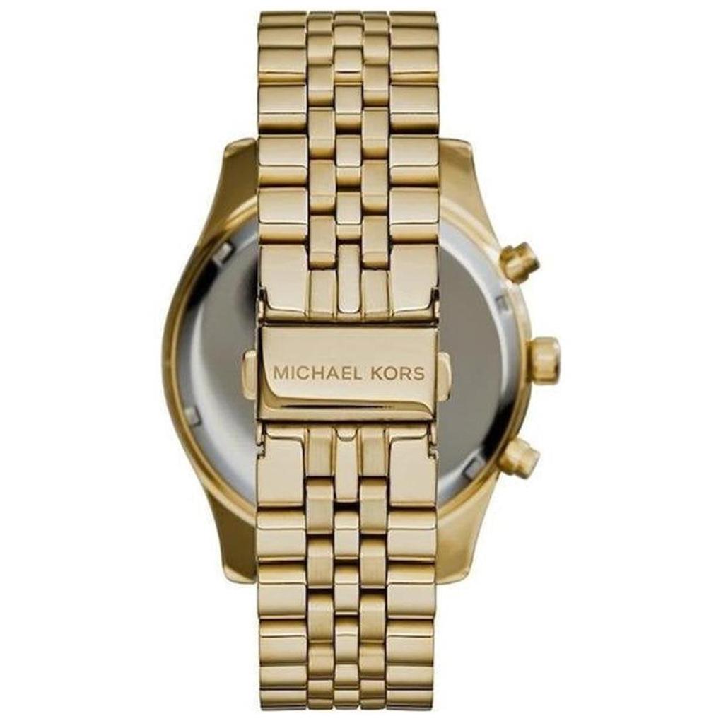 Mens / Gents Lexington Gold-Tone Stainless Steel Chronograph Michael Kors Designer Watch MK8494