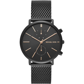 Mens / Gents Jaryn Black Stainless Steel Mesh Chronograph Michael Kors Designer Watch MK8504