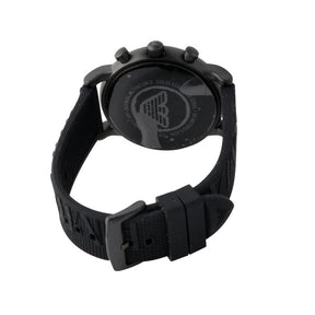 Mens / Gents Luigi Black Rubber Chronograph Emporio Armani Designer Watch AR11024