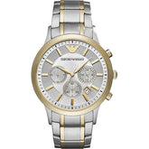 Mens / Gents Two Tone Stainless Steel Chronograph Emporio Armani Designer Watch AR11076