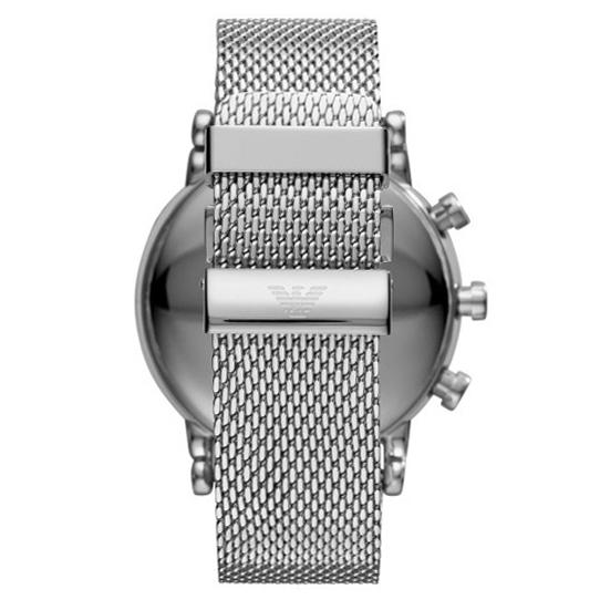 Mens / Gents Aviator Silver Stainless Steel Mesh Strap Emporio Armani Designer Watch AR11104