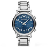 Mens / Gents Luigi Silver Stainless Steel Chronograph Emporio Armani Designer Watch AR11132