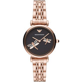 Ladies / Womens Gianni T-Bar Rose Gold Emporio Armani Designer Watch AR11206