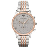 Mens / Gents Two Tone Stainless Steel Chronograph Emporio Armani Designer Watch AR1864