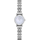 Ladies / Womens Silver Mother of Pearl Emporio Armani Designer Watch AR1961