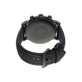 Mens / Gents Luigi Black Leather Chronograph Emporio Armani Designer Watch AR1970