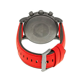 Mens / Gents Luigi Red Leather Chronograph Emporio Armani Designer Watch AR1971