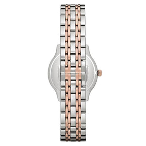 Ladies / Womens Two Tone Stainless Steel Mother of Pearl Emporio Armani Designer Watch AR2508