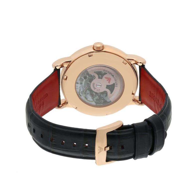 Mens / Gents Navy Blue Leather Strap Emporio Armani Designer Watch AR60009