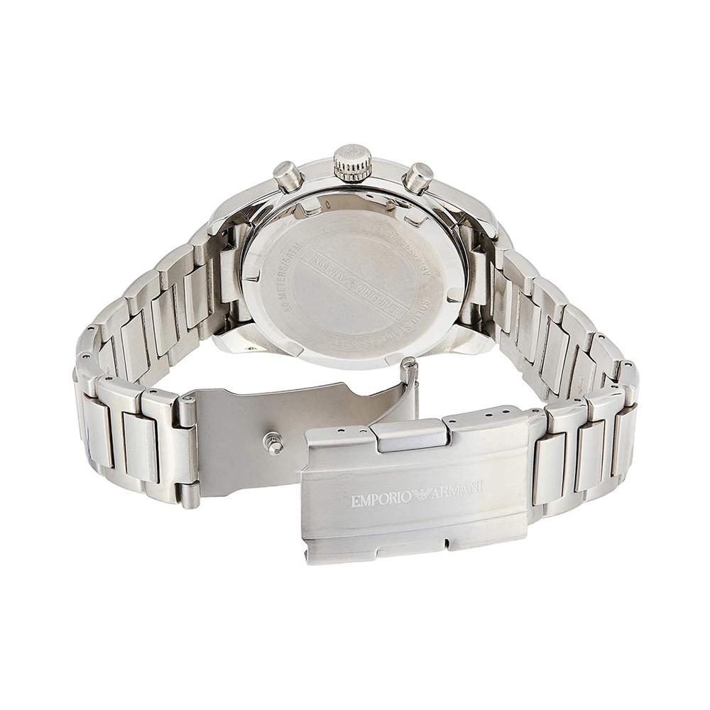 Mens / Gents Sportivo Silver Stainless Steel Chronograph Emporio Armani Designer Watch AR6013