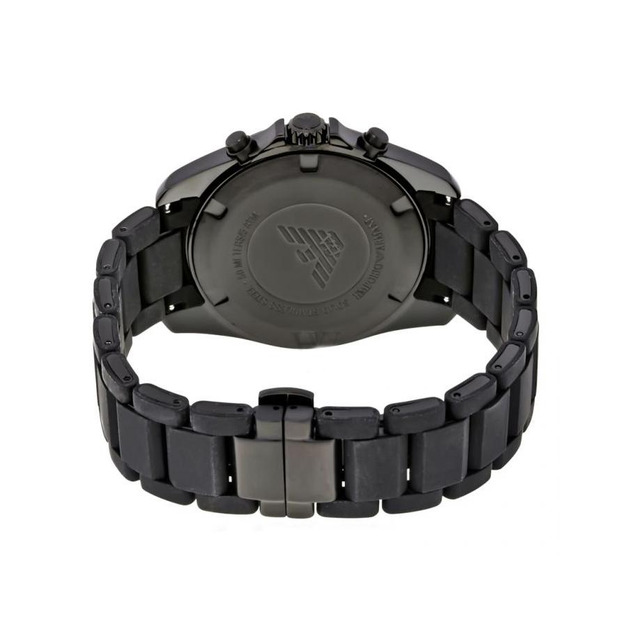 Mens / Gents Black Rubber Chronograph Strap Emporio Armani Designer Watch AR6121
