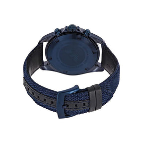 Mens / Gents Blue Fabric Chronograph Strap Emporio Armani Designer Watch AR6132