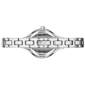 Ladies / Womens Silver Stainless Steel Crystal Emporio Armani Designer Watch AR7353