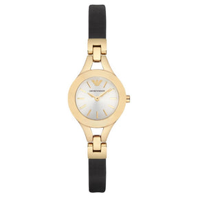 Ladies / Womens Two Tone Gold Stainless Steel Bracelet Emporio Armani Designer Watch AR7404