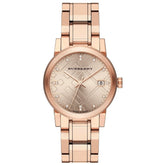 Burberry Ladies Watch Diamond Check Stamped Rose Gold PVD BU9126 RealWatch™
