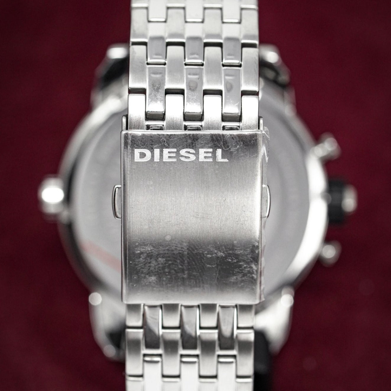 Diesel Men's Chronograph Watch Little Daddy Black Silver 