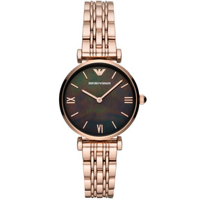 Emporio Armani Ladies Automatic T-Bar Gianni Rose Gold Watch AR11145