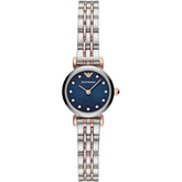 Emporio Armani Ladies Automatic T-Bar Gianni Two-Tone Blue Watch AR11222