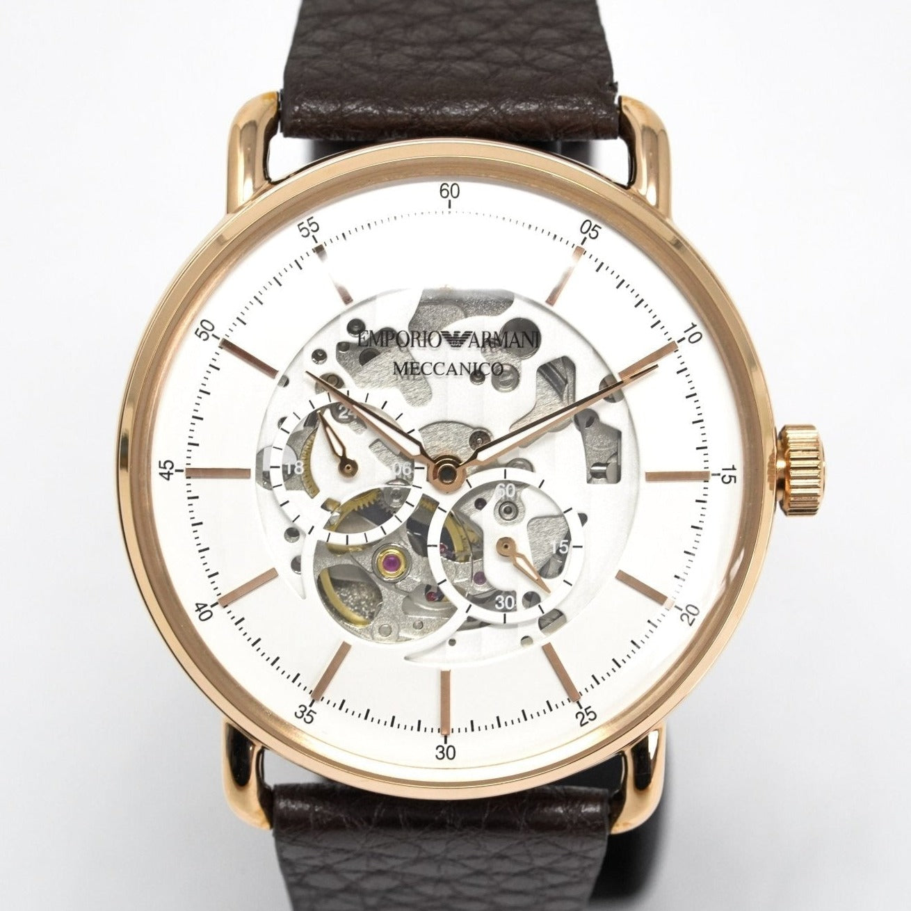 Emporio Armani Men's Automatic Meccanico Watch Skeleton AR60027 