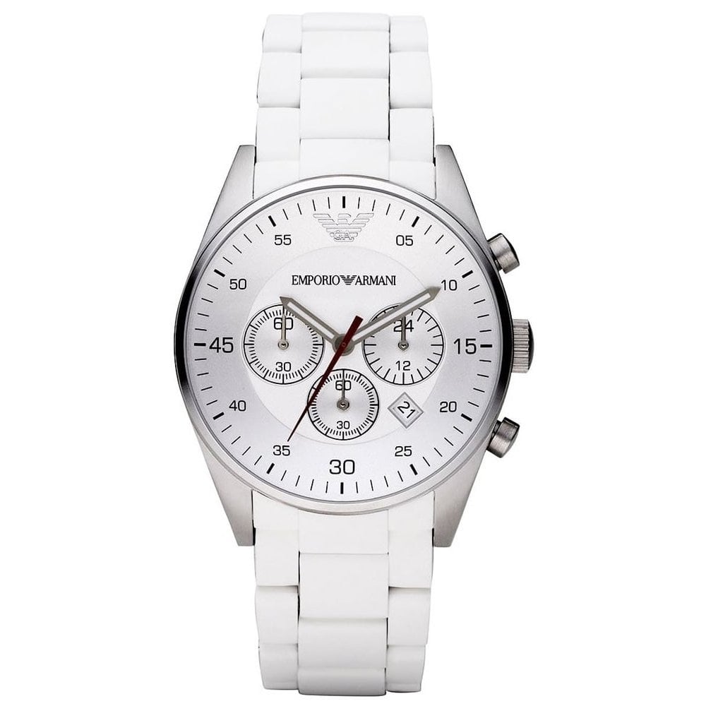 Emporio Armani Men's Chronograph Watch Tazio White AR5859 