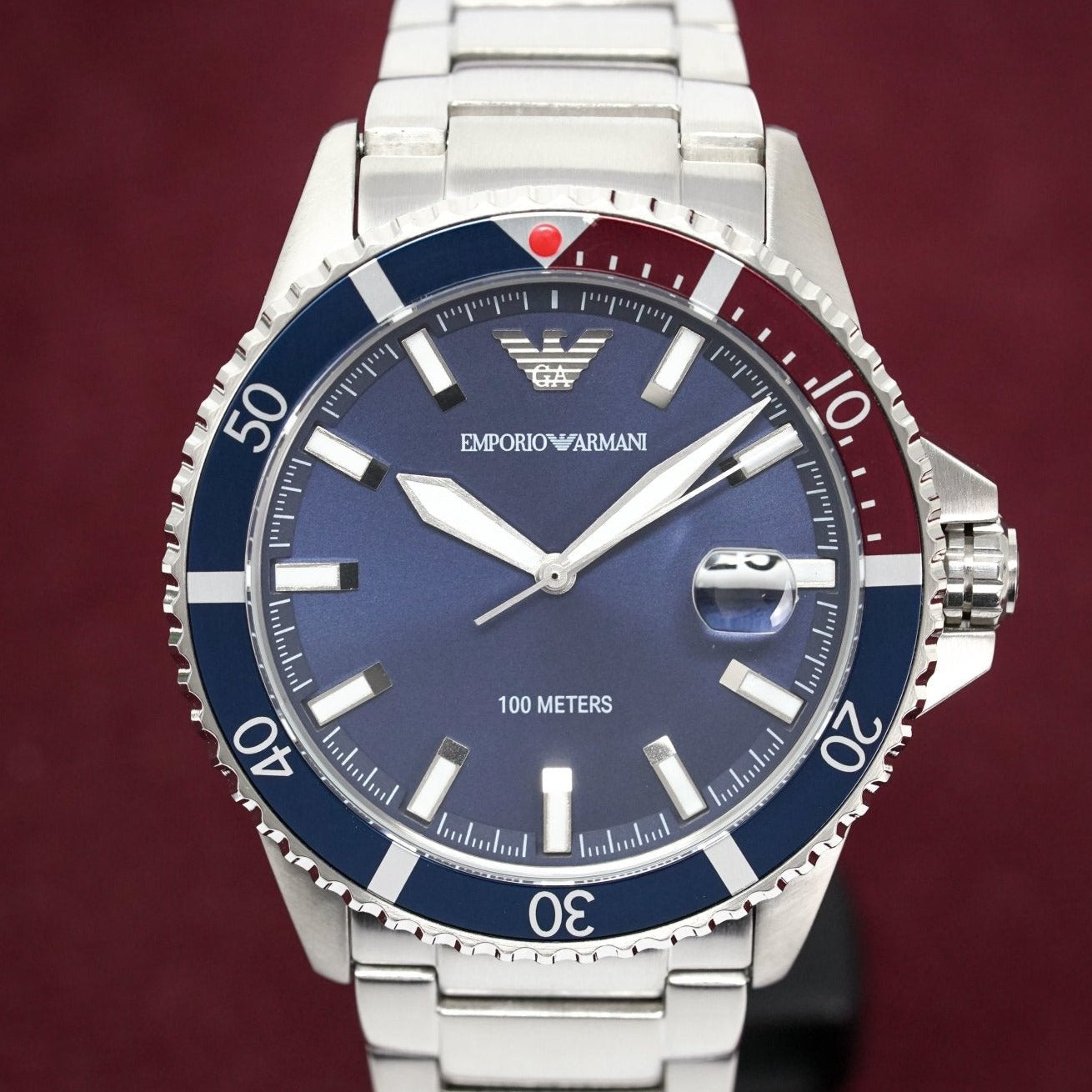 Emporio Armani Men's Diver Watch Steel Blue AR11339 