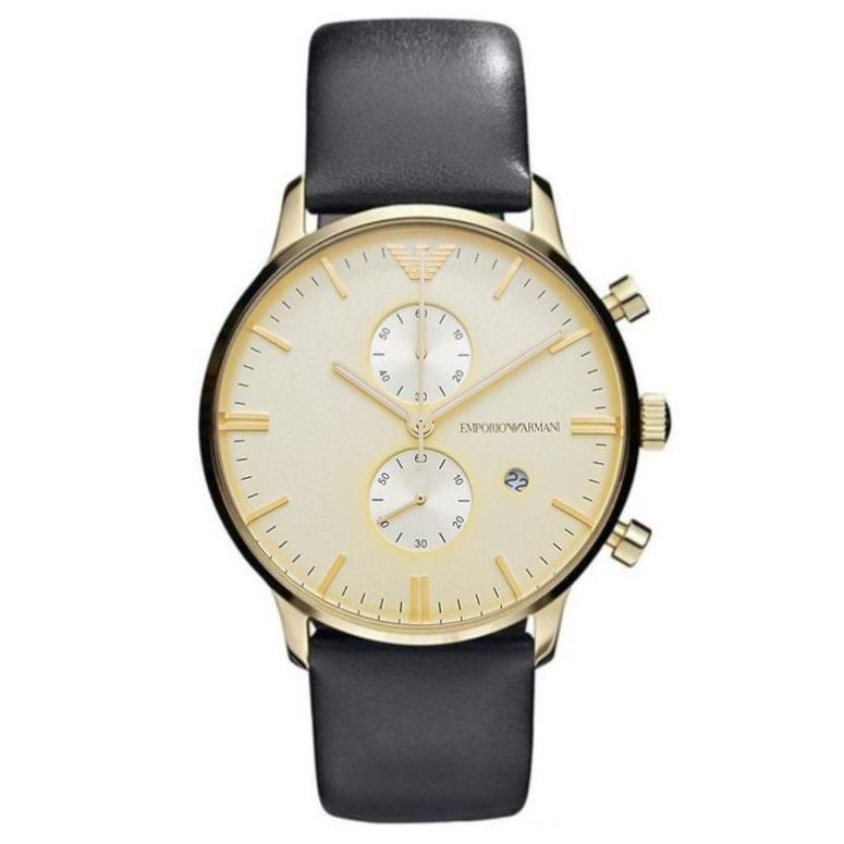 Emporio Armani Men's Gianni Chronograph Watch Gold PVD AR0386 