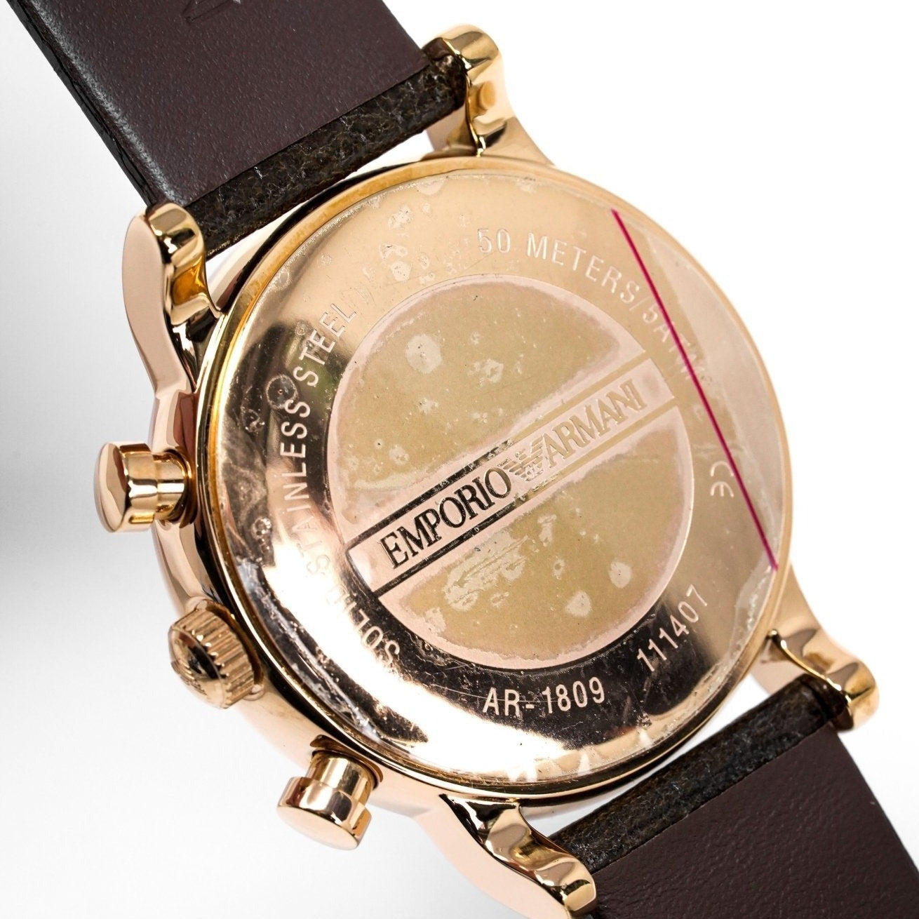 Emporio Armani Men's Luigi Chronograph Watch Rose Gold PVD AR1809 
