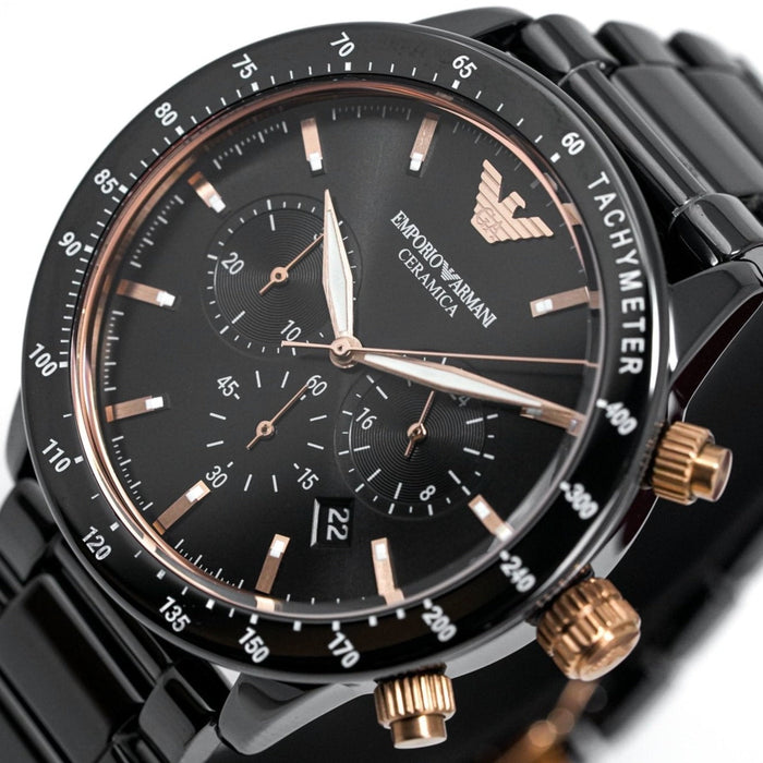 Emporio Armani Men's Mario Ceramic Chronograph Watch AR70002 from ...
