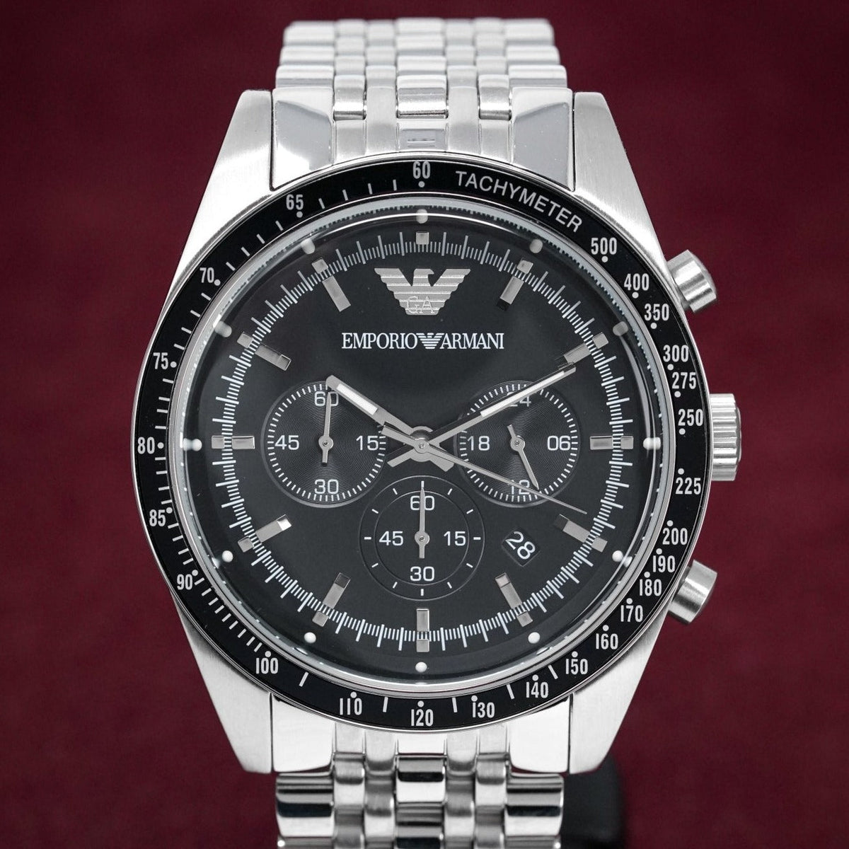 Emporio Armani Men's Tazio Chronograph Watch Steel AR5988 