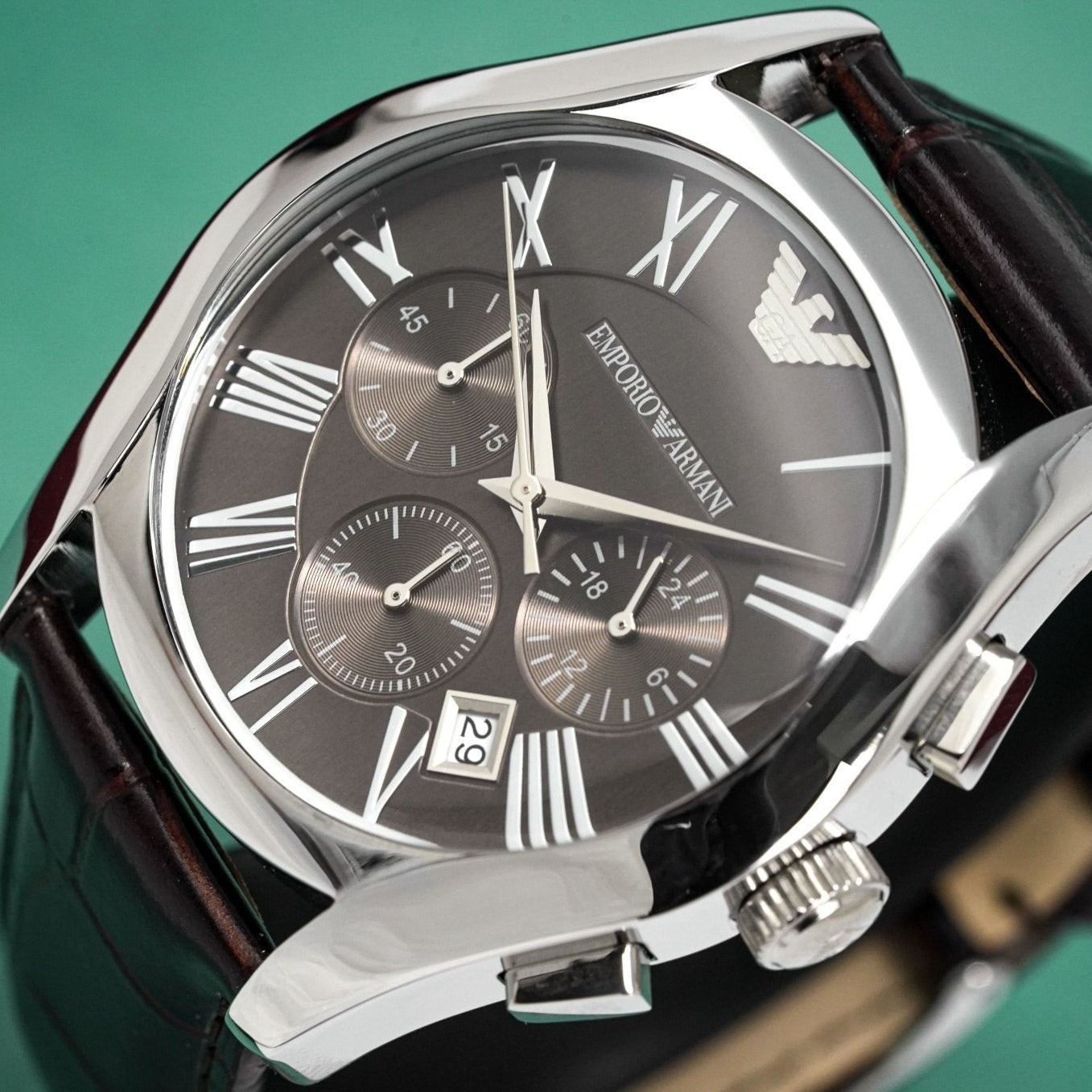 Emporio Armani Men's Valente Chronograph Watch Brown AR0671 