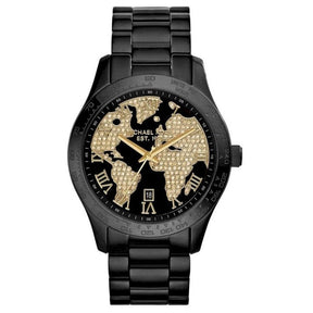 Michael Kors Ladies Layton Black Pave Dial Watch MK6091