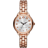 Ladies / Womens Betty Rose Gold-Tone Stainless Steel Marc Jacobs Designer Watch MJ3496