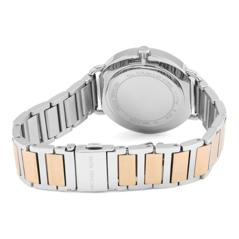 Ladies / Womens Silver & Rose Gold Portia Bracelet Strap Michael Kors Designer Watch MK3709