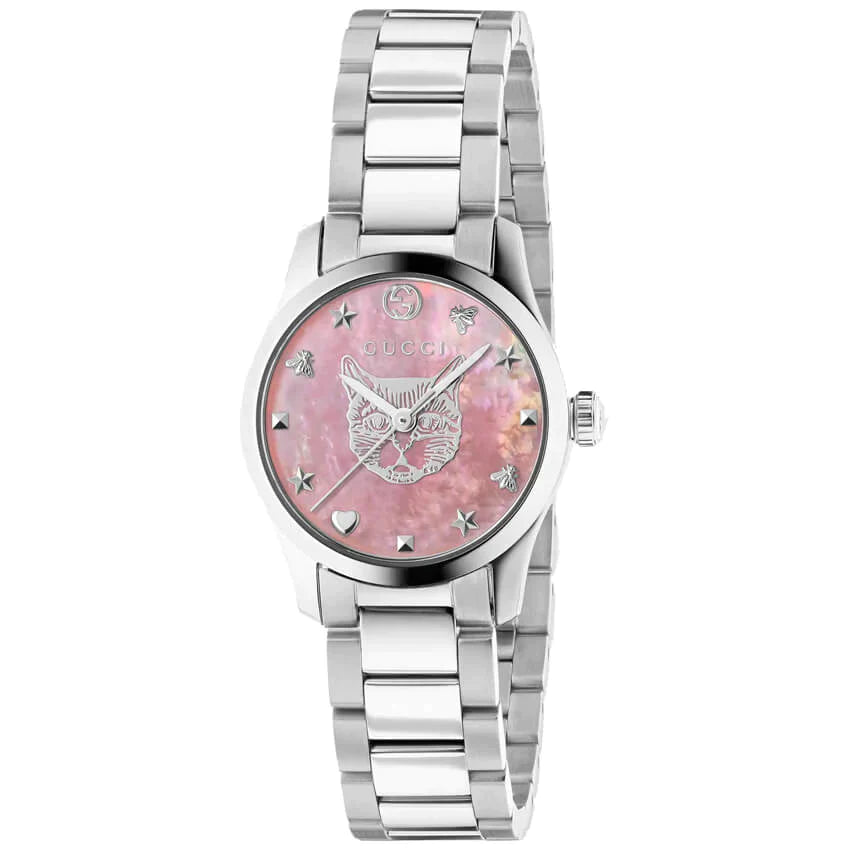 Gucci G-Timeless Pink Mother of Pearl Ladies Watch YA1265013